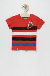 Benetton tricou de bumbac pentru copii culoarea rosu, cu imprimeu PPYY-TSB09F_33X