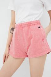 Champion pantaloni scurți femei, culoarea roz, cu imprimeu, high waist 114944-BS028 PPYY-SZD0YK_38X