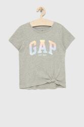 GAP tricou de bumbac pentru copii culoarea gri PPYY-TSG093_90X