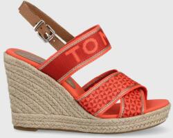 Tommy Hilfiger sandale femei, culoarea portocaliu, toc pana PPYY-OBD257_22X