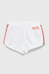 Levi's pantaloni scurti copii culoarea alb, cu imprimeu PPYY-SZG060_00X