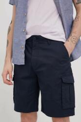 Solid pantaloni scurti barbati, culoarea albastru marin PPYY-SZM0KT_59X