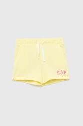 Gap pantaloni scurti copii culoarea galben, cu imprimeu, talie reglabila PPYY-SZG040_10X