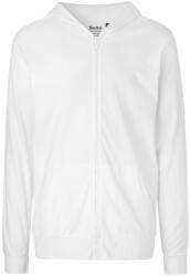 Neutral Könnyű cipzáras pulóver kapucnival organikus Fairtrade biopamutból - Fehér | 3XL (NE-O62301-1000211983)