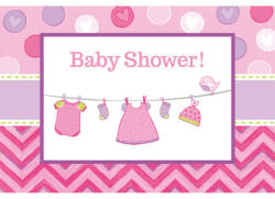 Amscan Baby Girl Shower meghívó 8 db-os DPA491489