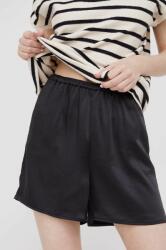 Sisley rövidnadrág női, fekete, sima, magas derekú - fekete 36 - answear - 12 990 Ft