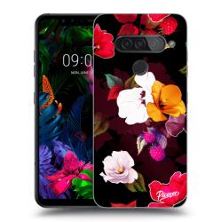Picasee Husă transparentă din silicon pentru LG G8s ThinQ - Flowers and Berries