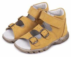 Vlnka Sandale din piele pentru copii Zaza - galben mărimi copii 27 (15-00610-27)