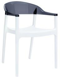 Siesta Exclusive SI-Стол CARMEN(059)-White/Black Transparent (014279)
