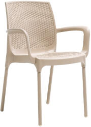 Novussi NOVUSSI-Стол SUNSET RATTAN (R008)КАПУЧИНО D: 57cm/ H: 84cm/ W: 57cm/SH: 45 (0142310)