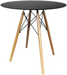 Horecano HORECANO-OSLO-Кръгла маса ф80xh72, 5cm ЧЕРЕН плот (HC-42435) (0142435)