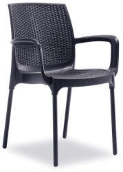 Novussi NOVUSSI-Стол SUNSET RATTAN(R008)ANTRACITE D: 57cm/ H: 84cm/ W: 57cm/SH: 45 (0142328)