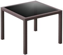 Siesta Exclusive SI-Маса ратан стъклен плот 94x94см. BALI(870-1) КАФЯВО(3075) (014221)