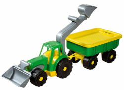 Androni Giocattoli Power Worker rakodó traktor pótkocsival