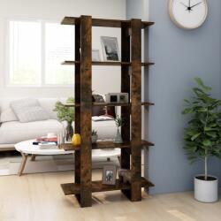 vidaXL Bibliotecă/Separator stejar fumuriu 80x30x160 cm lemn prelucrat (813572) Biblioteca