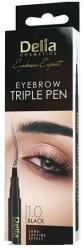 Delia Creion marker pentru sprâncene - Delia Cosmetics Eyebrow Triple Pen 1.0 - Black