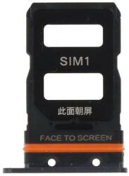 tel-szalk-192968602 Xiaomi 12 / 12X fekete SIM kártya tálca (2 SIM kártyás telefonokhoz) (tel-szalk-192968602)