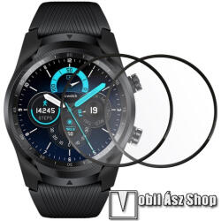 TicWatch Pro 2022, TicWatch Pro 2021, Okosóra flexibilis üvegfólia, Full cover, 2db, Fekete