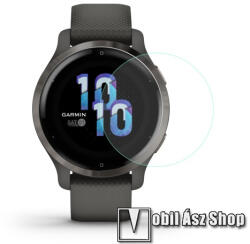 TPU okosóra képernyővédő fólia - CLEAR - 1db, törlőkendővel - A TELJES ELŐLAPOT VÉDI! - Garmin Venu 2S D34mm