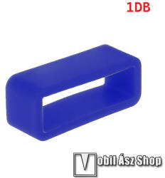 Okosóra szíj bújtató - 1db, szilikon, 18mm széles szíjakhoz, nem mérgező, mosható, A feltüntetett méret a bujtató belső szélességét jelöli! - SÖTÉTKÉK