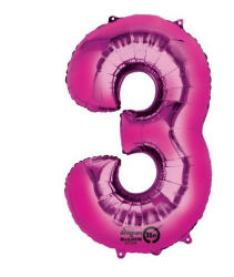 Grabo Balon folie cifra 3 roz 66cm
