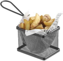 Hendi Tálalókosár mini-fry típusú, snackek, sült krumpli tálalásához, rozsdamentes acél, 125x100x85 mm