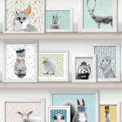 Dutch Wallcoverings Tapet, multicolor, model rame cu animale, L325-01 L325-01 (422371)