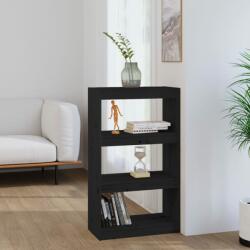 vidaXL Bibliotecă/Separator cameră negru 60x30x103, 5 cm lemn masiv pin (808167) Biblioteca
