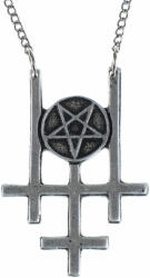 Leather & Steel Fashion Colier cu pandantiv Cross-Pentagram - LSF4 16