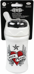 ROCK STAR BABY Sticlă-biberon copii (340ml) ROCK STAR BABY - Heart & Wings - 90807