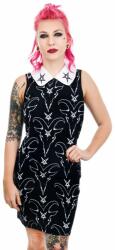 TOO FAST rochie de damă TOO FAST - SATANIC GOAT HEAD & PENTAGRAM WEDNESDAY ADDAMS COLLER - WDCOR-GOAT