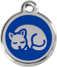 Red Dingo Rozsdamentes cica mintás acél biléta sötétkék