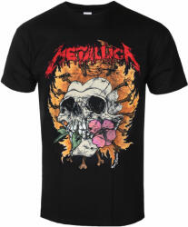 NNM Tricou bărbătesc Metallica - Flower Skull - roșu Siglă - Negru - RTMTLTSBFLOR