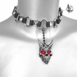 Leather & Steel Fashion Choker Skull - Blood Devil - LSF9 57
