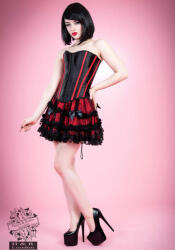 Hearts And Roses corset femei INIMI ȘI ROSES - Negru roșu Os - 3109b
