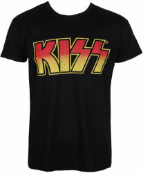 HYBRIS tricou stil metal bărbați Kiss - Distressed Logotype - HYBRIS - ER-1-KISS004-H68-4-BK