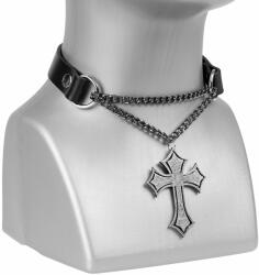 Leather & Steel Fashion Colier / choker Cruce - LSF9 23
