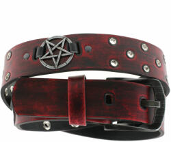 Leather & Steel Fashion Curea Pentagramă - red - LSF2 23