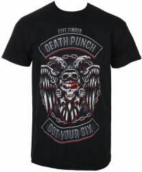 ROCK OFF Tricou bărbătesc Five Finger Death Punch - Biker Badge - Black - ROCK OFF - FFDPTS21MB