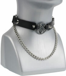 Leather & Steel Fashion Zgardă cu colier (pentru ham) Pentagram - LSF3 05