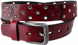 Leather & Steel Fashion Curea Baphomet - Red Ring - LSF2 01