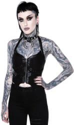 KILLSTAR Top de damă (corset) KILLSTAR - Cadaver Zip Top - NEGRU - KSRA002132