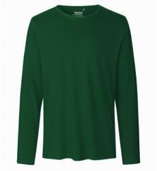 Neutral Hosszú ujjú férfi póló organikus Fairtrade biopamutból - Palackzöld | 3XL (NE-O61050-1000211887)