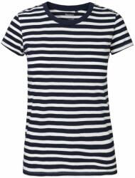 Neutral Női póló Fit organikus Fairtrade biopamutból - Fehér / sötétkék | 2XL (NE-O81001-1000212221)