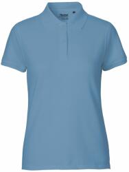 Neutral Női galléros póló Classic organikus Fairtrade biopamutból - Dusty indigo | XL (NE-O22980-1000303756)