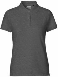 Neutral Női galléros póló Classic organikus Fairtrade biopamutból - Sötét melírozott | XL (NE-O22980-1000237109)