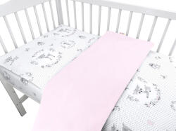 Baby Nellys 2-dílné lenjerie de pat din bumbac, Fawn - roz, 135 x 100 Lenjerii de pat bebelusi‎, patura bebelusi