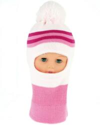 Baby Nellys Şapcă de iarnă / glugă cu bambus - Sf. roz cu dungi