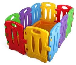 BJ PLASTIK Tarc de joaca pentru copii, modular, Colorful Nest, 130 x 85 x 60 cm, 10 piese, multicolor (MGH-73444)