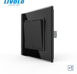 LIVOLO Intrerupator mecanic dublu cap scara Livolo serie noua (VL-2FCMKS-1BP-P7E)